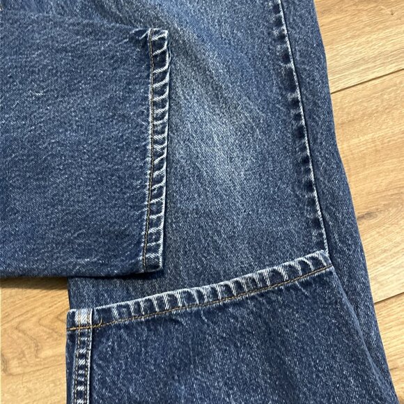 Men's VTG Levis 505 Regular Fit Denim Jeans SZ 38x30 Blue Red Tab Straight Leg - Picture 7 of 13